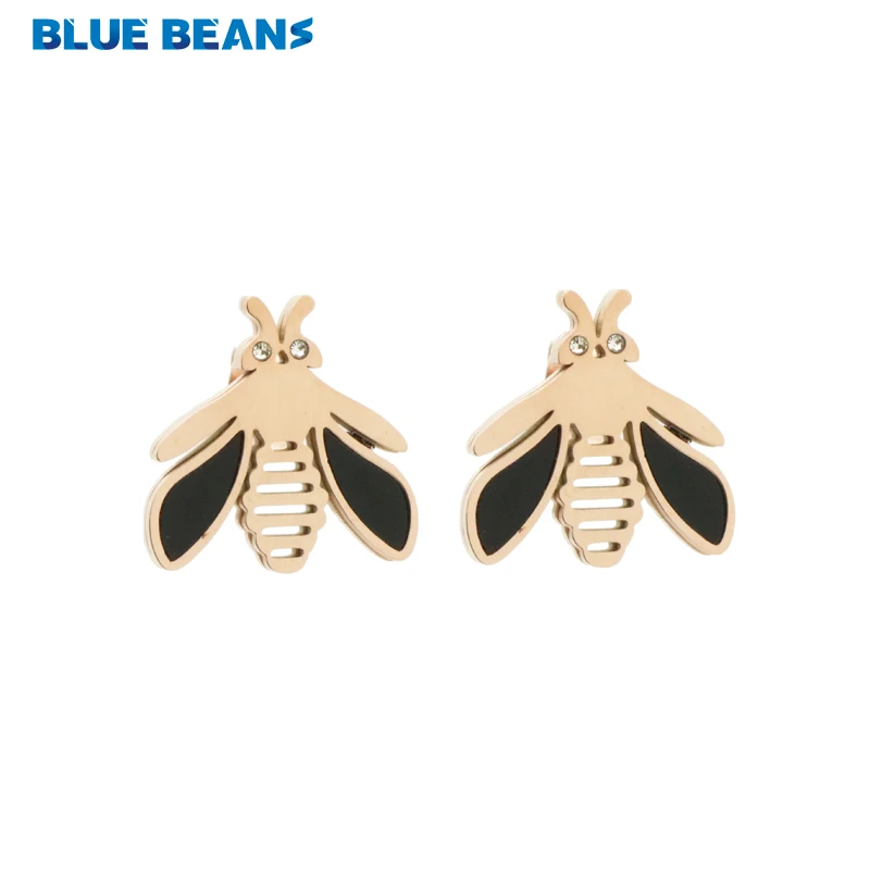 Новинка 2018 серьги гвоздики из нержавеющей стали для девочек розовое золото