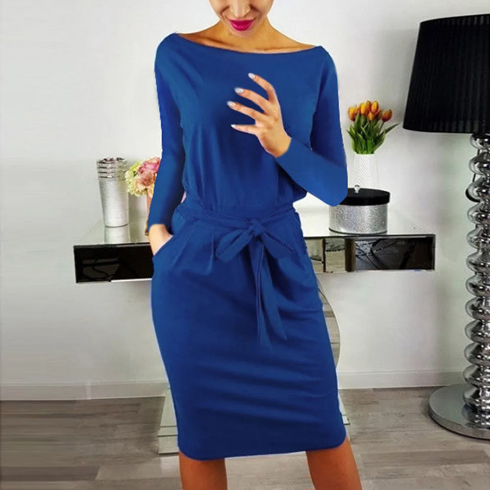 Популярные женские платья повседневные карманные зимние вечерние мини с длинным