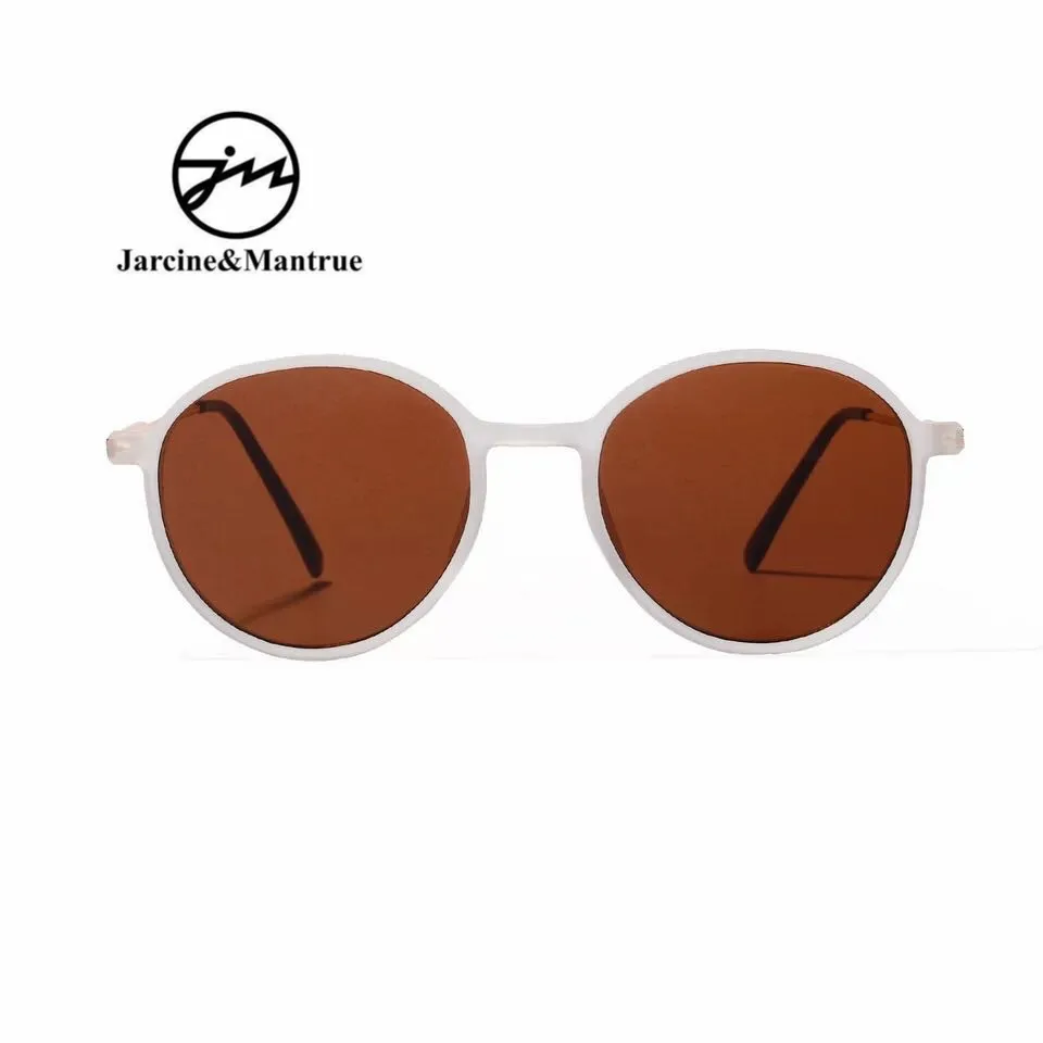 813044 Ретро литературные Круглые Солнцезащитные очки леопардового цвета круглые