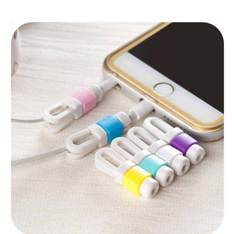 10 шт. Мобильный телефон наушники кабель защитный рукав получает машина для