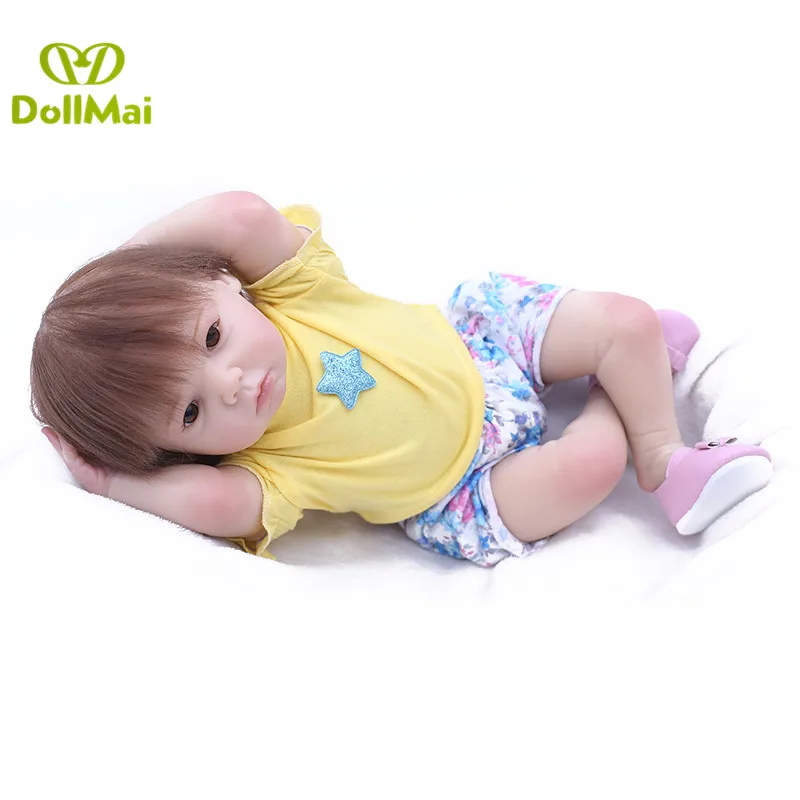 

17inch Bebes Reborn Dolls Reborn Toddler New Cotton Body Silicone Limbs Dolls for Boys Girls bebe beautiful dolls kids gifts