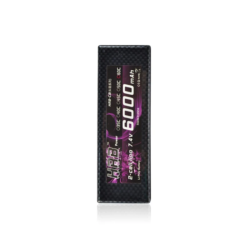 2 шт. аккумулятор HRB RC Lipo 2S 7 4 в 6000 мАч 60C Max 120C жесткий чехол с разъемом типа банана