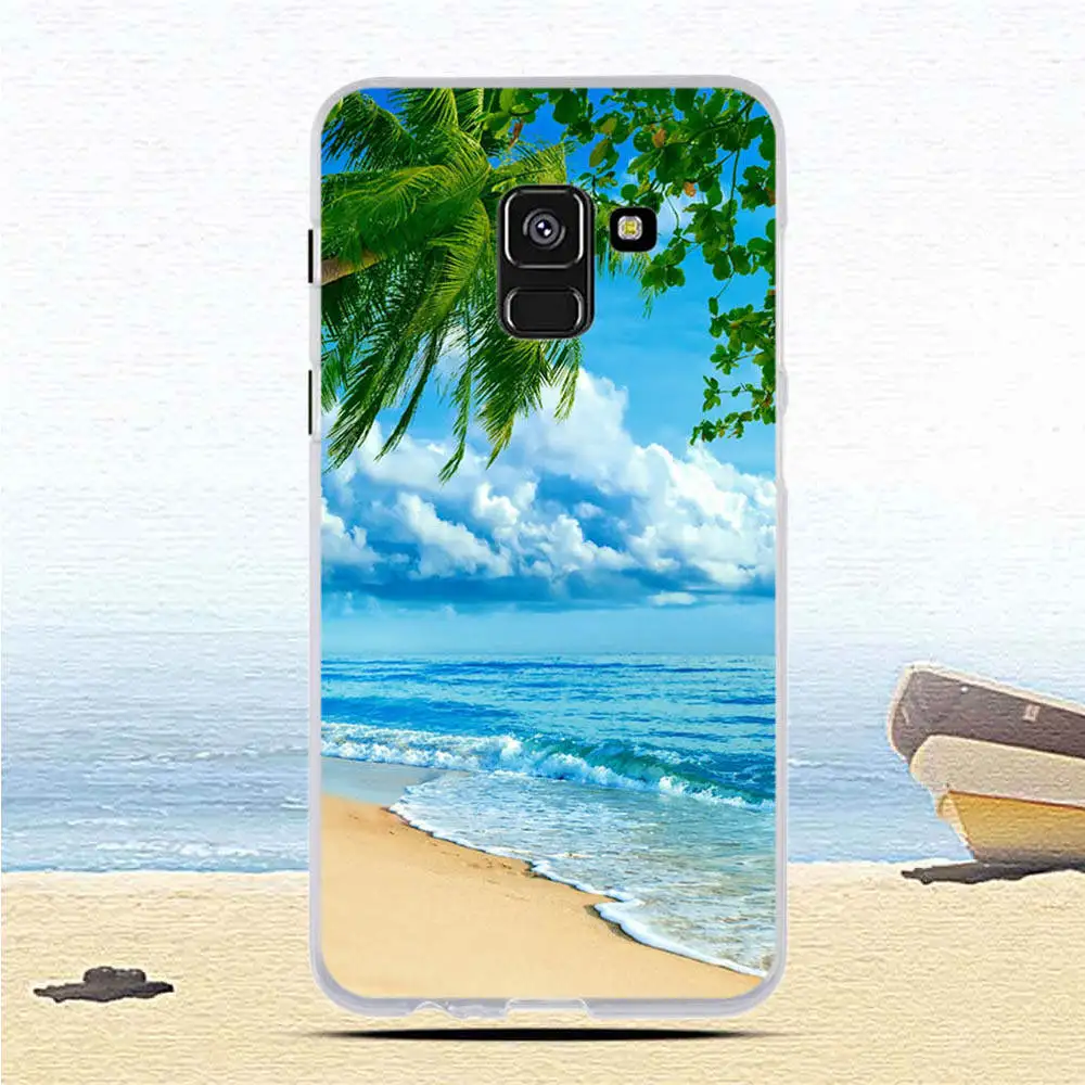 Новый окрашенный Мягкий силиконовый чехол для Samsung Galaxy A8 2018 A530 A530F телефона задняя