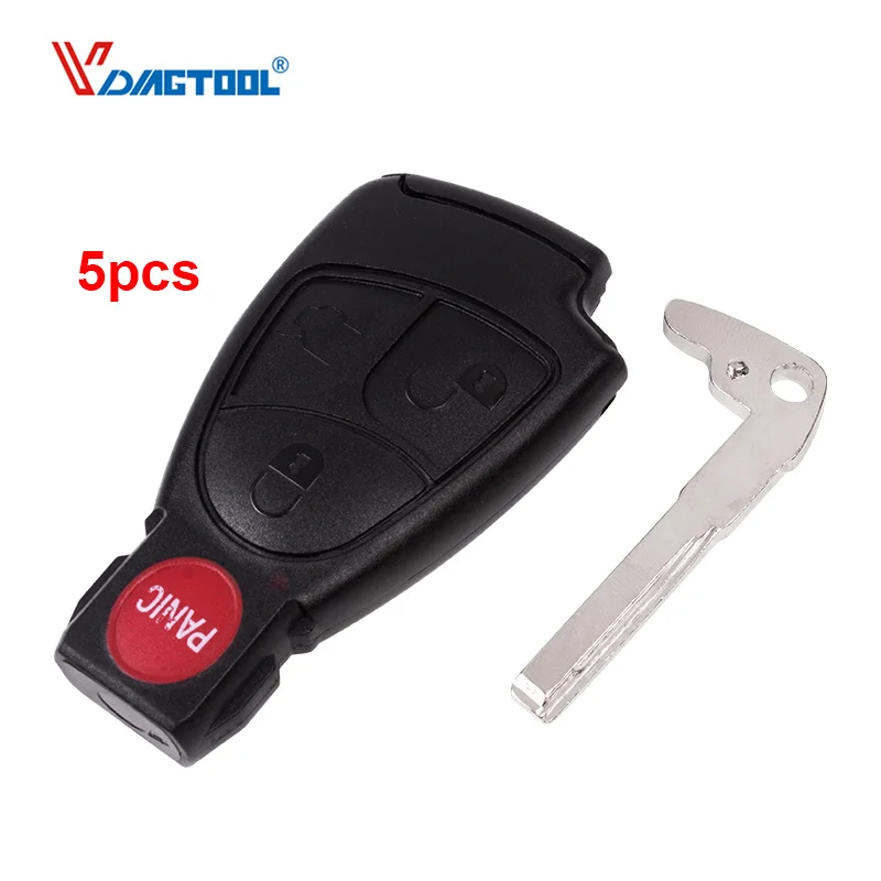 

VDIAGTOOL 5 шт. 4 кнопки дистанционный смарт-ключ чехол для Mercedes-Benz CL CLS CLK s SLK C Class E ML с зажимом держателя батареи