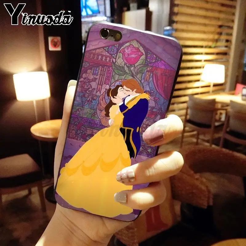 Yinuoda Чехол для мобильного телефона с рисунком красавицы чудовища розы iphone 8 7 6S Plus 5