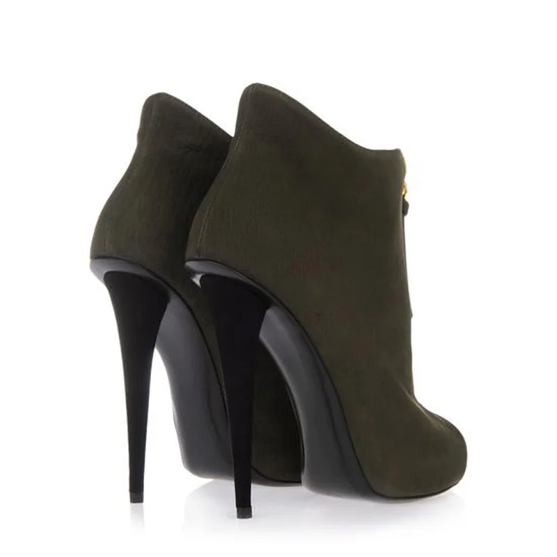 Arden Furtado 2018 autumn peep toe fashion front zipper ankle boots black suede royalblue summer sandals big size 43 44 45 | Обувь
