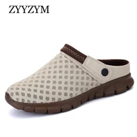 zyyzym men sandals 2021 new summer ventilation unisex style fashion light empty casual beach slipper men shoes large size 36 46