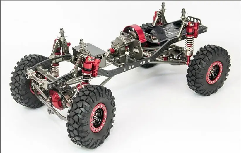 GWOLVES Racing 1/10 CNC все алюминиевые и углеродные 313 мм Колесная база Wrangler рама осевая SCX10 быстрая - Цвет: B
