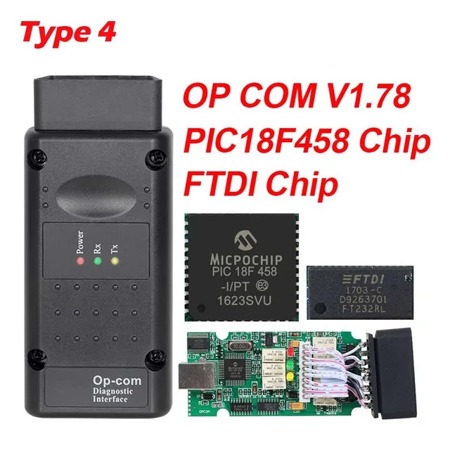 Firmware V1.78 OP COM V1.78/V1.99 с реальным PIC18F458 FTDI FT232RL чип OBD2 диагностический инструмент OP-COM для Opel, opcom может быть обновление вспышки - Цвет: Firmware V1.78