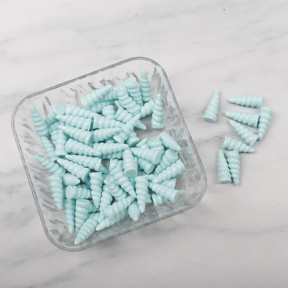 6pcs blue Cheer Луки плоское украшение из смолы милый Единорог Рог каваи кабошоны-аксессуары из смолы кулон DIY ремесла материал украшение 6 шт - Цвет: 6pcs blue