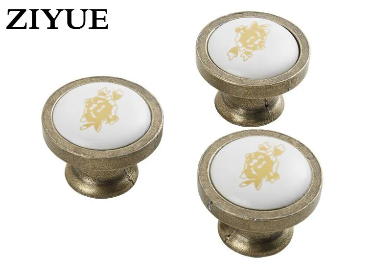 

2PCS/LOT Free Shipping Exquisite Vintage Chinoiserie Floral Design Cabinet Door Knobs Cupboard Dresser Drawer Pull Handle