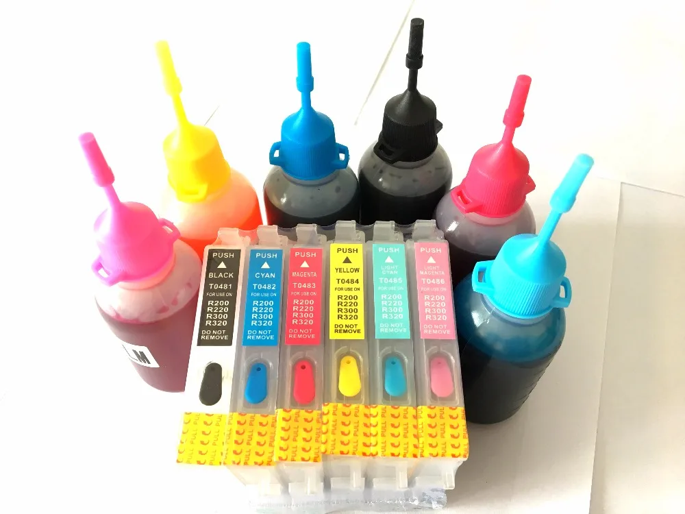 Набор чернил T0481 для Epson Stylus Photo R200 R220 R300 R300M R320 R340 RX500 RX600 RX620|Наборы заправки