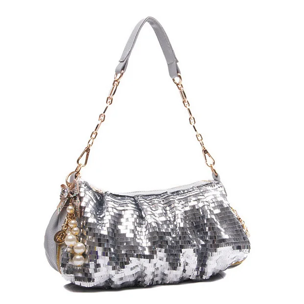 2014 Fashion Lady Banquet Bag Bowknot Chain Paillette Casual Hand Office Party | Багаж и сумки