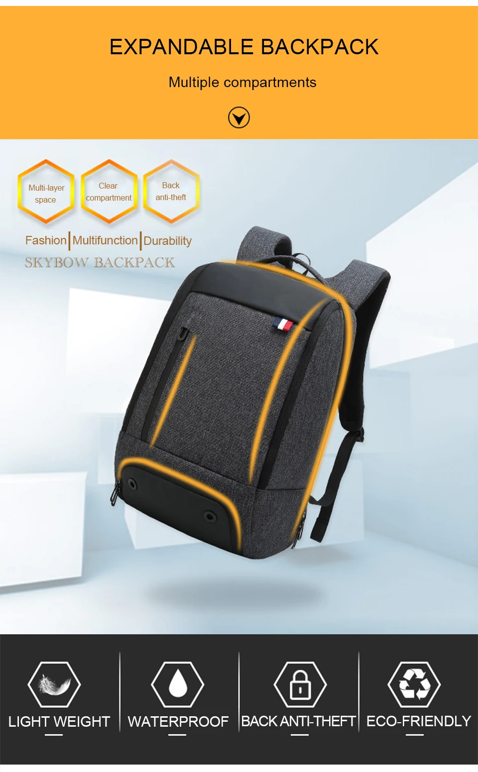 Рюкзак для путешествий, 15,6 дюймов, рюкзаки для ноутбука, мужские рюкзаки, водонепроницаемые сумки большой емкости, деловые рюкзаки для ноутбука, Mochila