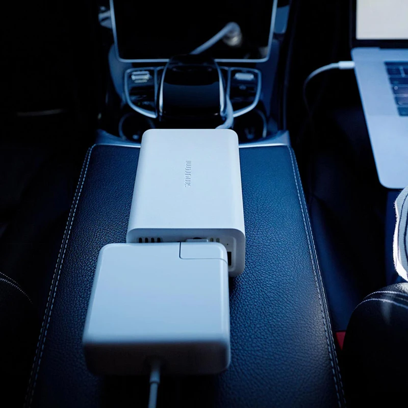 Xiao mi jia SMART 100 Вт портативный автомобильный преобразователь мощности DC 12 В в AC 220 с 5