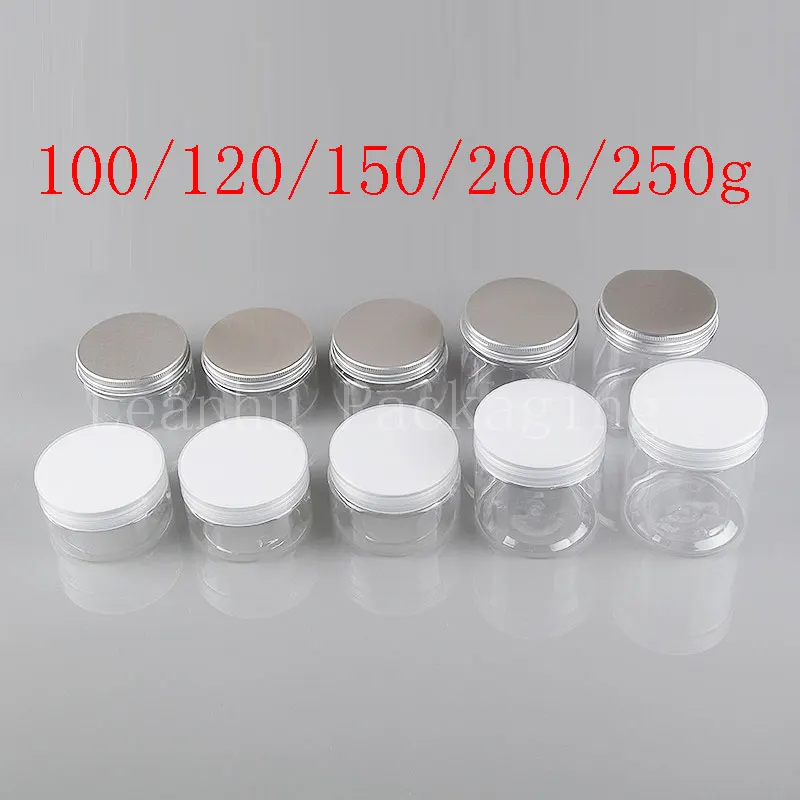 Прозрачный пустой круглый контейнер для косметики прозрачный пластиковый банка