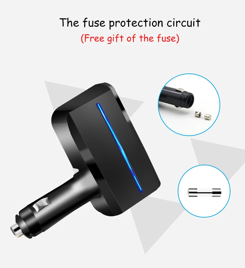 12 В-24 В автомобильный разветвитель прикуривателя Plug светодиодный USB Зарядное