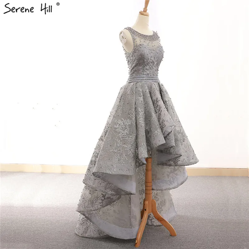 Сексуальное короткое атласное вечернее платье с высоким и низким кружевом для