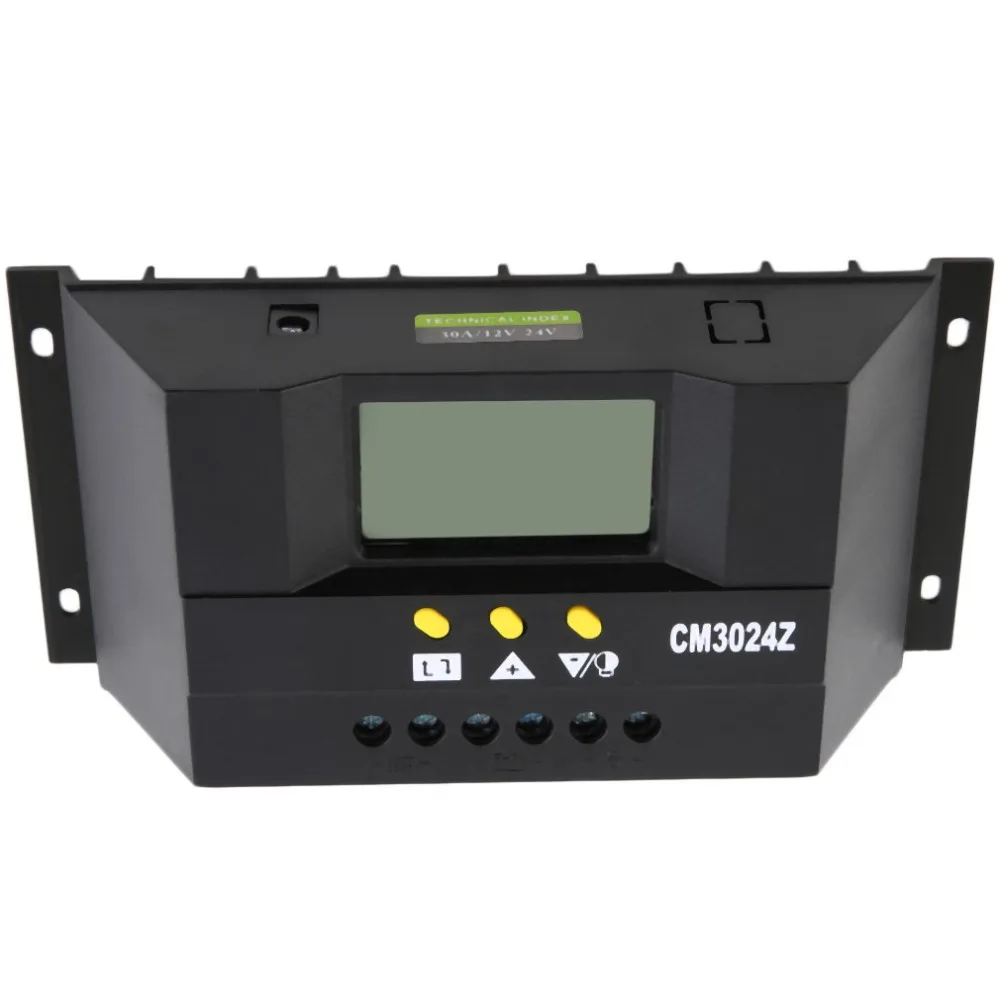 CM3024Z 12/24 V 30A солнечный регулятор заряда аккумулятора заряд ШИМ режим ЖК-дисплей