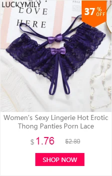 Luckymily женские нижнее бельё для девочек пикантные Бесшовные белье Cheeky открытым стринги с низкой талией трусики женщин секс игрушки сетки