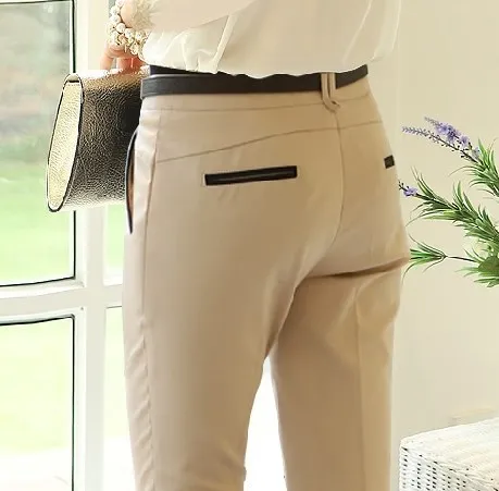Женские офисные платье штаны брюки Slim Fit для Для женщин узкие карандаш s работа в