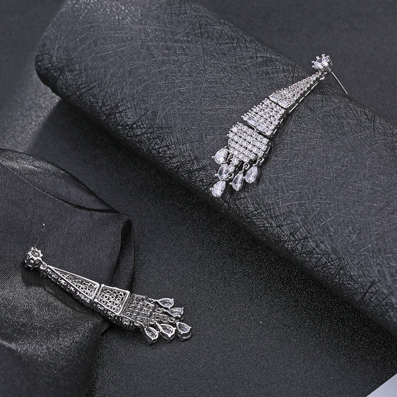 GAOLA высокое качество модный дизайн кубический цирконий висячие серьги