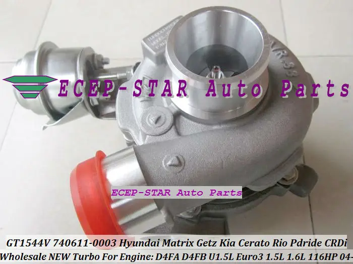 Бесплатная доставка GT1544V 740611 5001S 5002S турбо для HYUNDAI Matrix Getz KIA Cerato Rio Pdride 1.5L CRDi D4FA D4FB