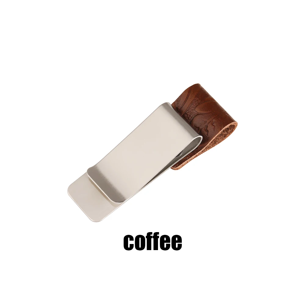 Style1 coffee 1 шт. металлический кожаный латунный лист клипса для заметок самостоятельно пенал для ручек, клеевой зажим для ноутбука школа планирования и канцелярские принадлежности - Цвет: Style1 coffee