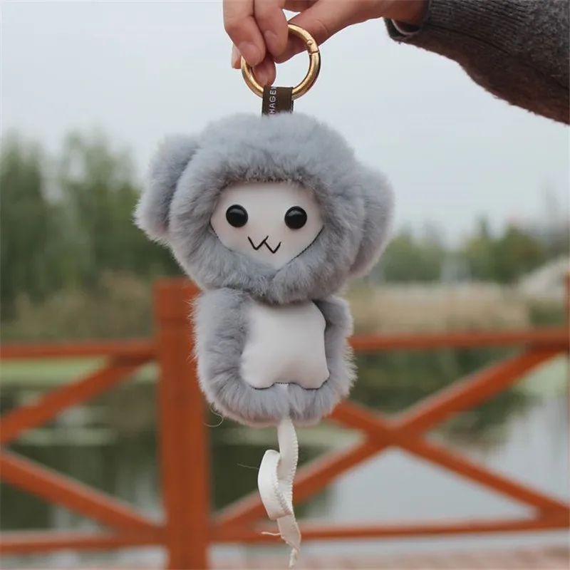 Ручная работа норка Рекс мех кролика обезьяна подвеска меховой кулон