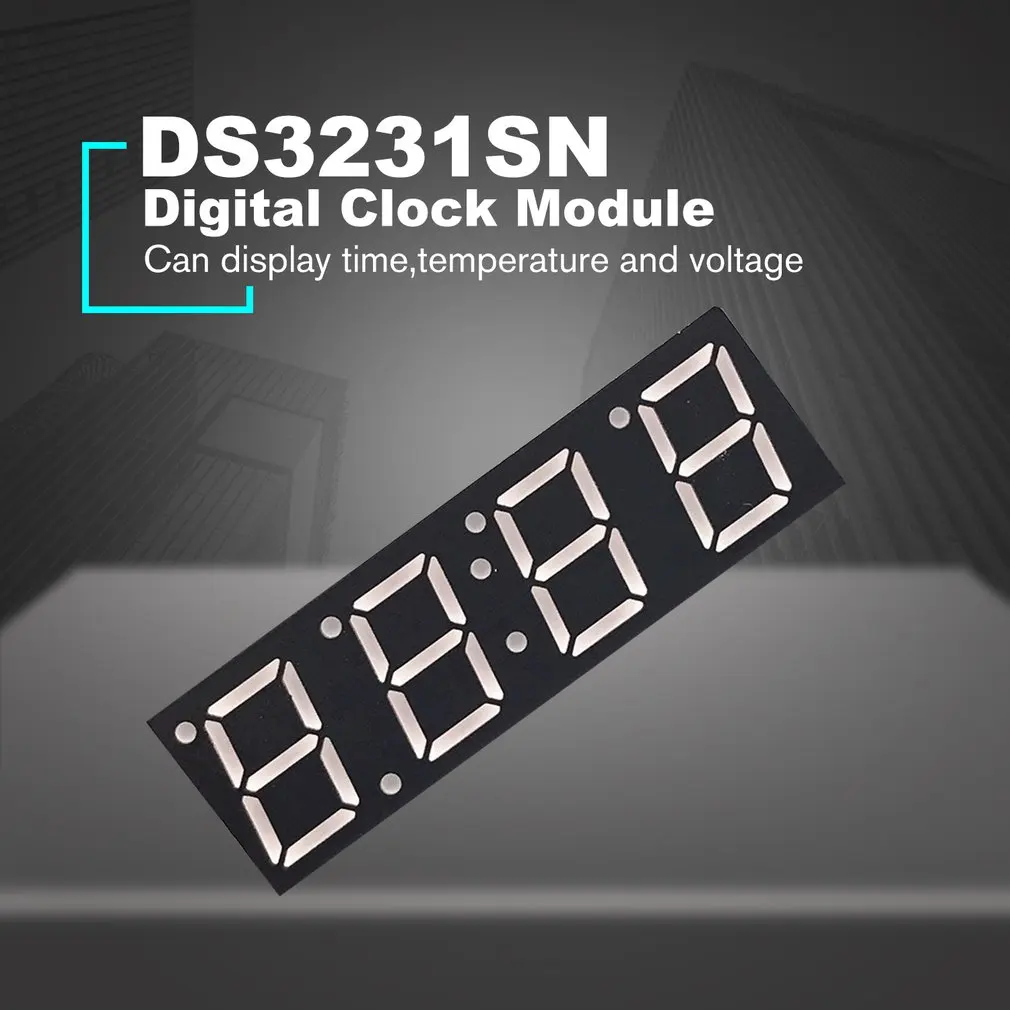 3 в 1 DS3231SN цифровой светодиодный индикатор времени температурный модуль