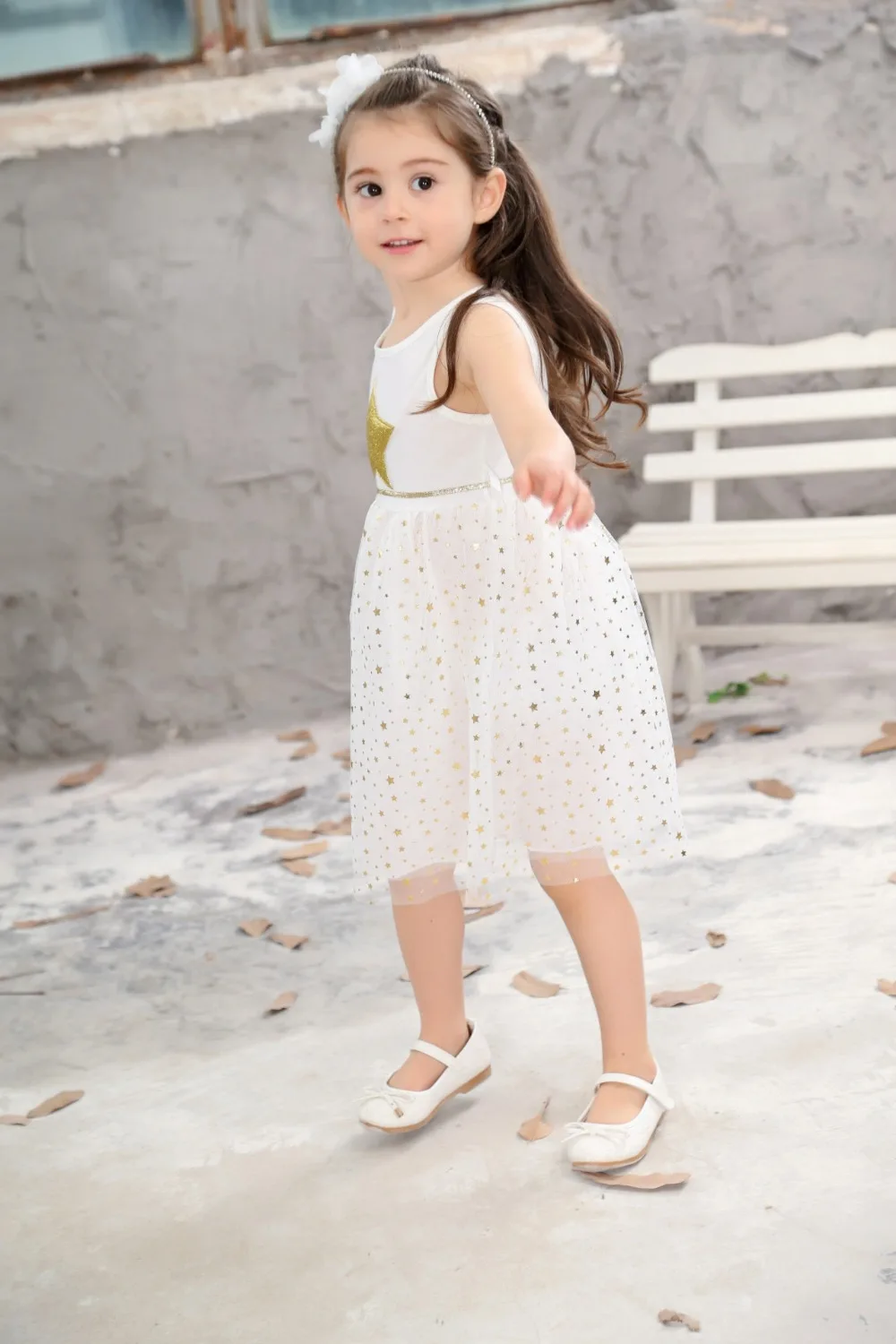 Летняя одежда для маленьких девочек пентаграмма Платье с рисунком принцессы