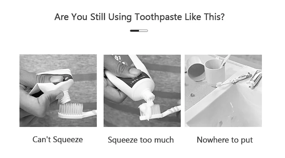 GUNOT Automatic Toothpaste Dispenser Wall Mounted Stand Home Dust-proof Toothpaste Lazy Dispenser Bathroom Accessories Set