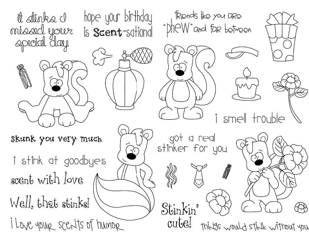 CLEAR STAMP Squirrel DIY Scrapbook Card album paper craft silicon rubber roller transparent stamps W701 | Дом и сад
