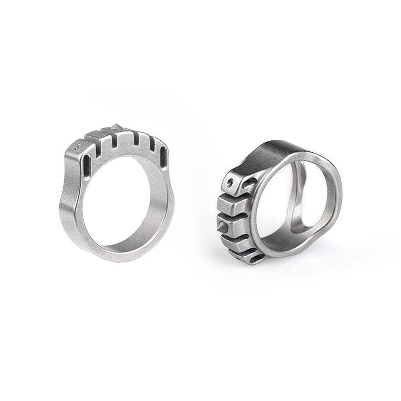 1 шт. EDC инструмент кольцо из титанового сплава с вольфрамовой стальной головкой