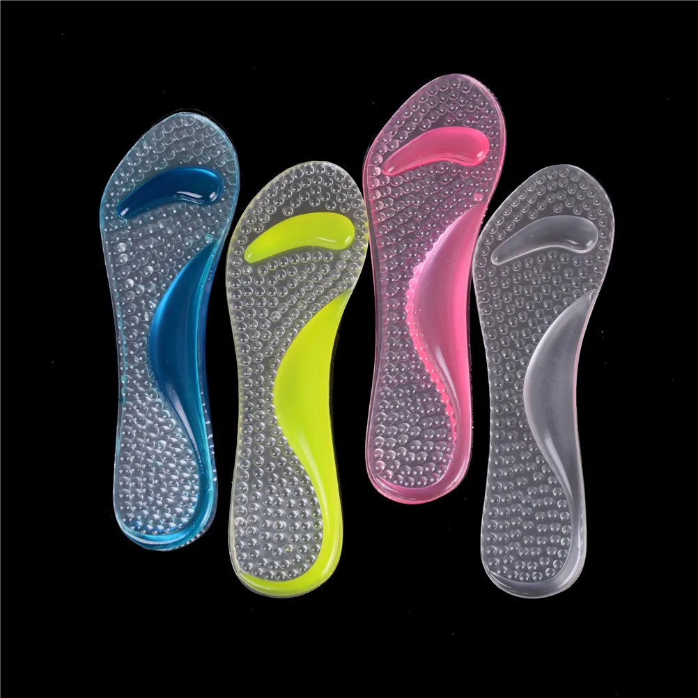 1 Pair Women Comfortable Silicone Gel Pads Shoes Insole Transparent Pad Non-Slip Arch Heel Cushion Support | Обувь