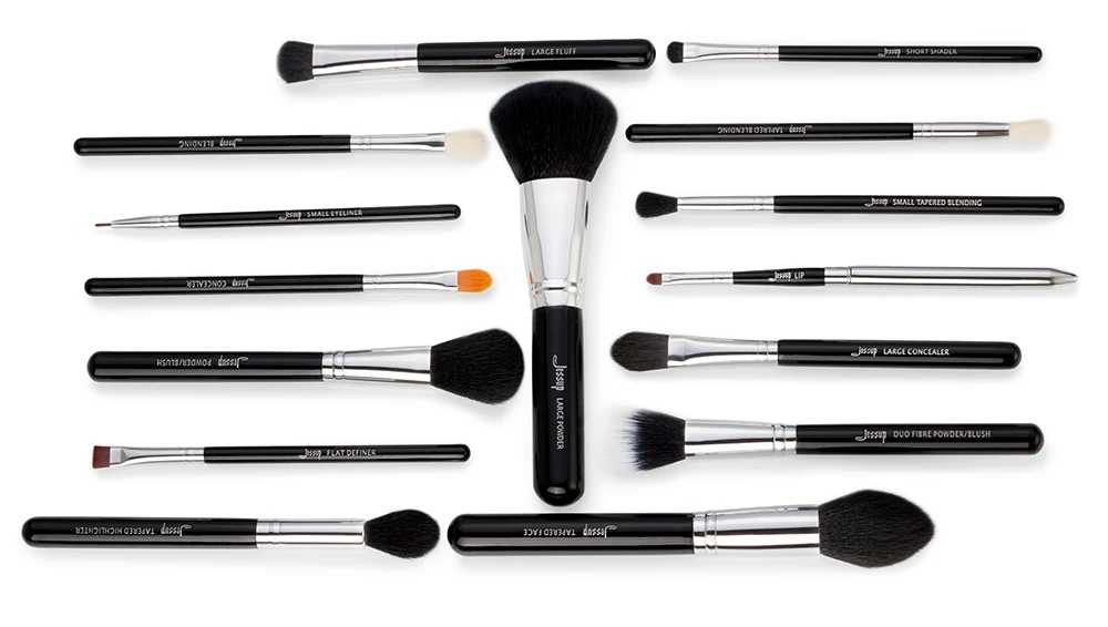 Джессап кисти 15 шт. кисти для макияжа Brush Set Тени для век Корректоры для лица Подводка для глаз губ Кисточки инструмент T092