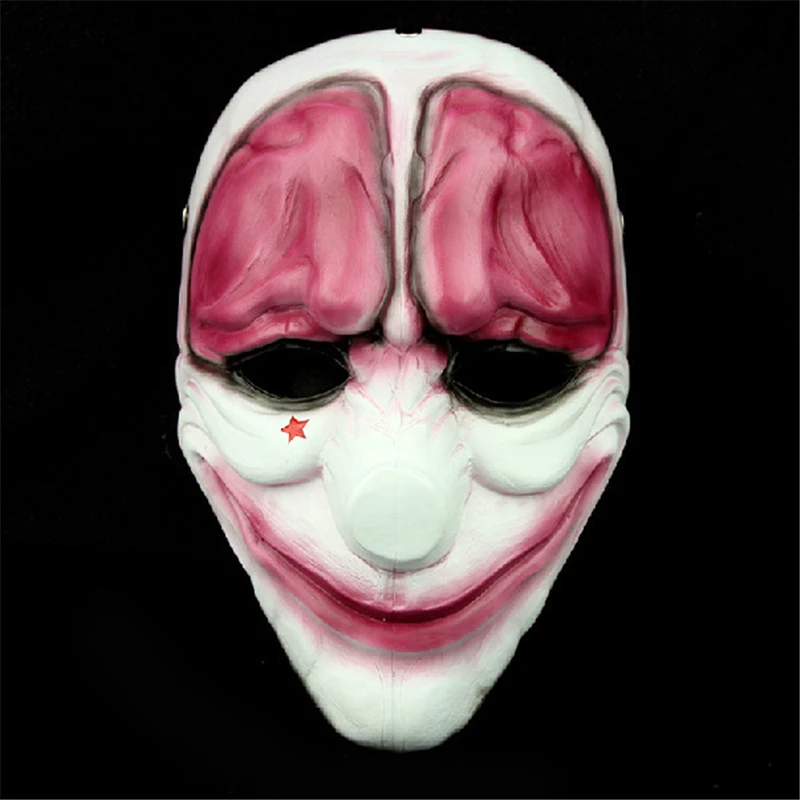 Хэллоуин смолы Косплей Payday 2 ПВХ маска Даллас волк цепи хокстон ужас Клоун Маска