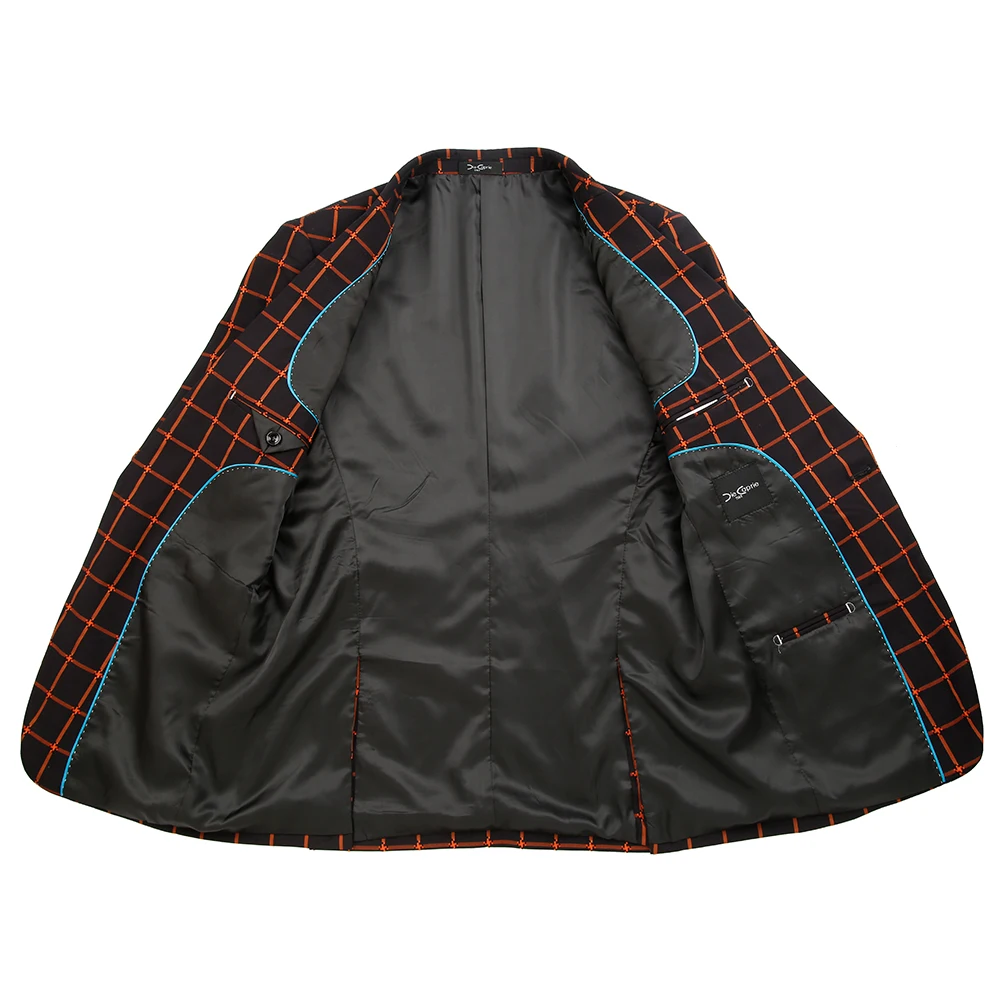 Мужской костюм в клеточку для свадьбы на весну-осень 2019 облегающий из 3 предметов