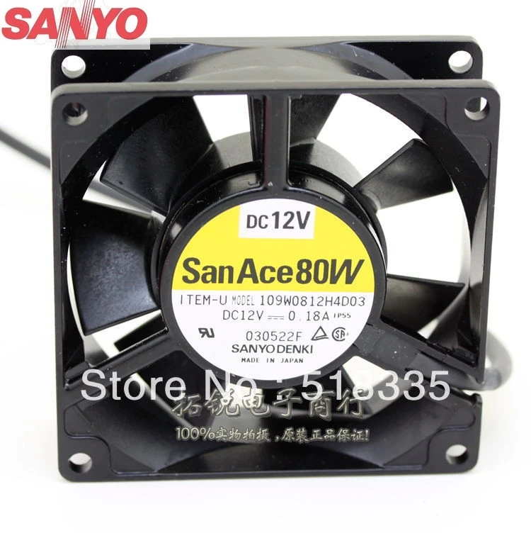 Для Sanyo 109W0812H4D03 12V 0.18A 8025 8 см 80 мм pc корпус сервер инвертор Вентилятор