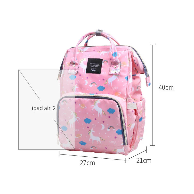 Водонепроницаемая сумка для подгузников с принтом единорога|changing baby bag|nappy bagsdiaper