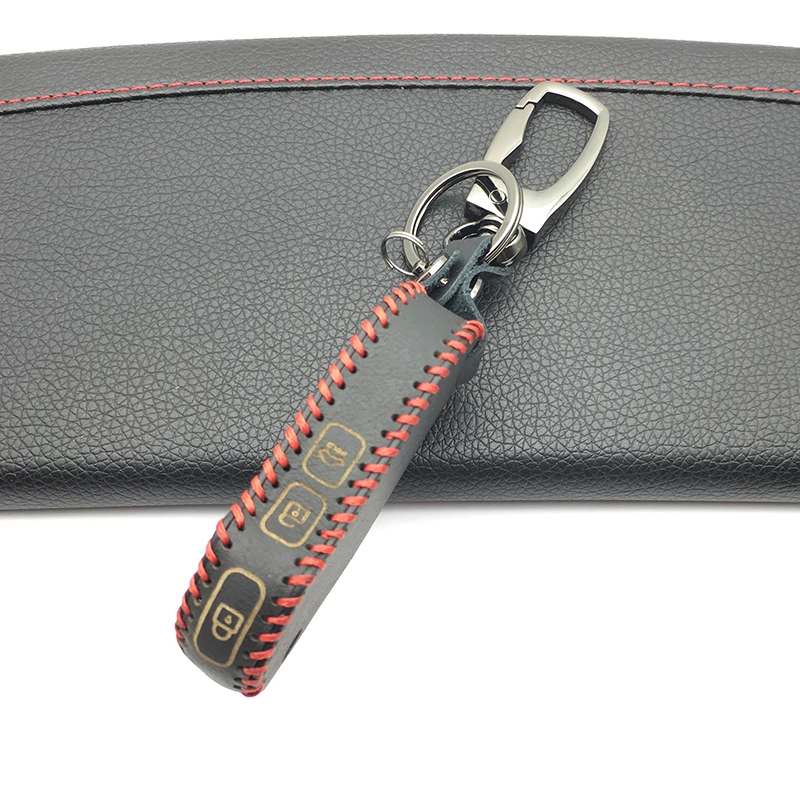 Кожаный чехол для автомобильного ключа Fob держатель Kia Cerato Sportage Ceed Sorento K900 Stinger 2017