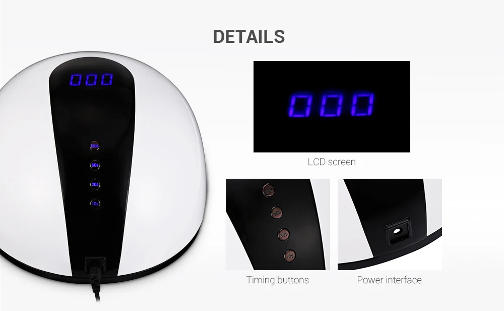 

80W 36 LEDs UV LED Manicure Tool Curing Nail Gel Dryer Lamp