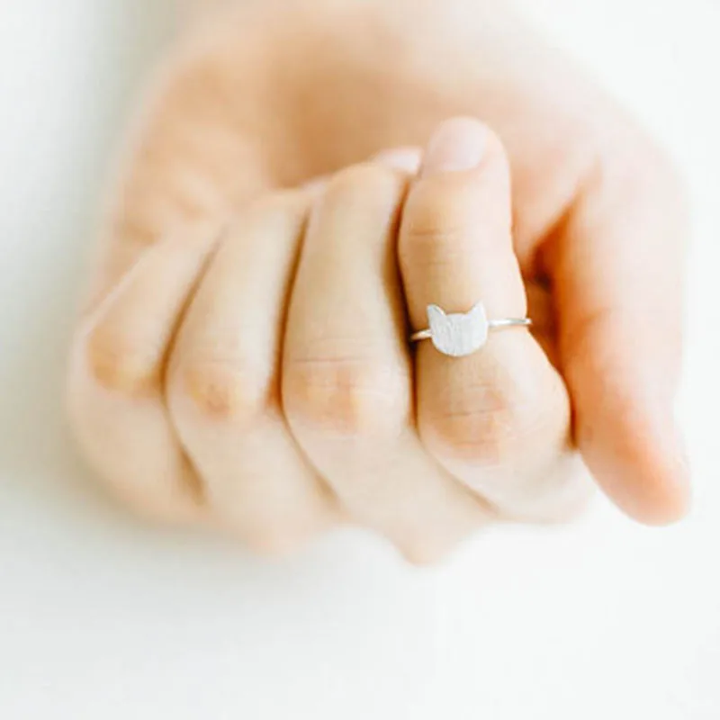 Оптовая продажа 30 шт. кольцо с котенком для костяшек классические золотые