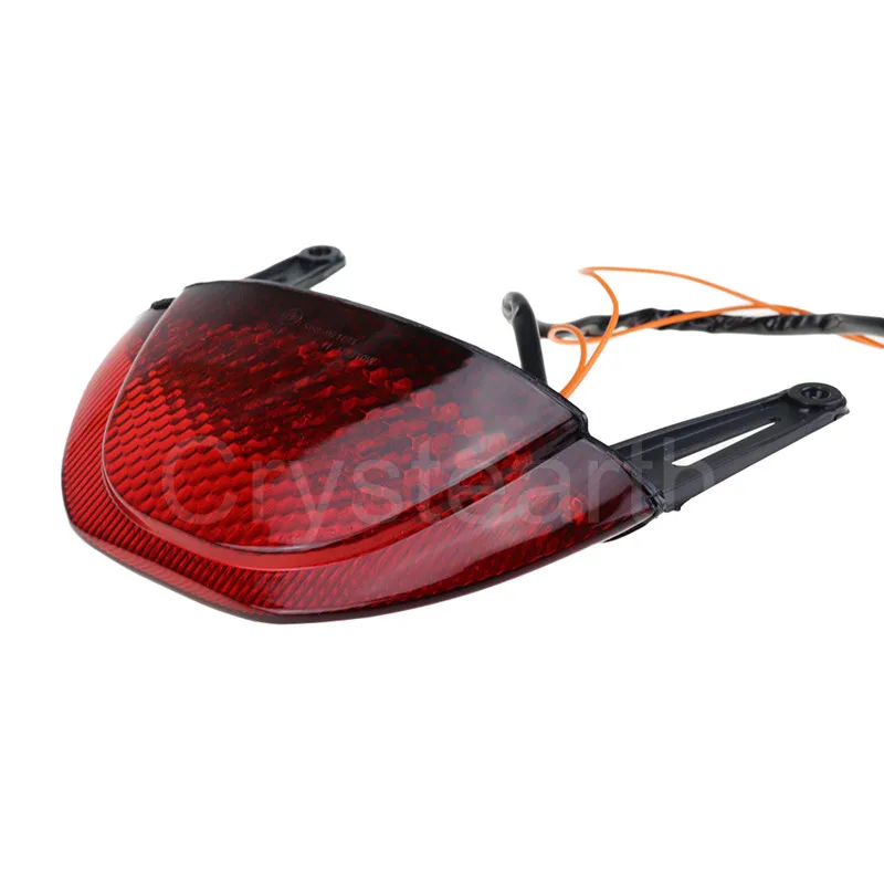 Red Lens Дым Прозрачный красный задний фонарь мотоцикла светодиодный Хвост Стоп встроенный Включите Задний сигнальный фонарь для Honda CBR600RR 2007-2012 08 09 - Цвет: Red Lens