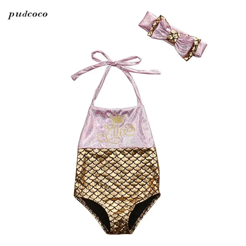 Emmababy/комплект из 2 предметов купальный костюм Русалочки с милой повязкой на