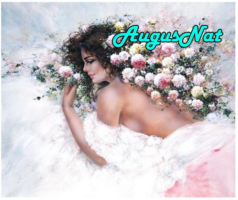 woman 5d diy diamond painting flower lady diamont embroidery gem dotz pearl oil paint by number canvas wall decor | Дом и сад
