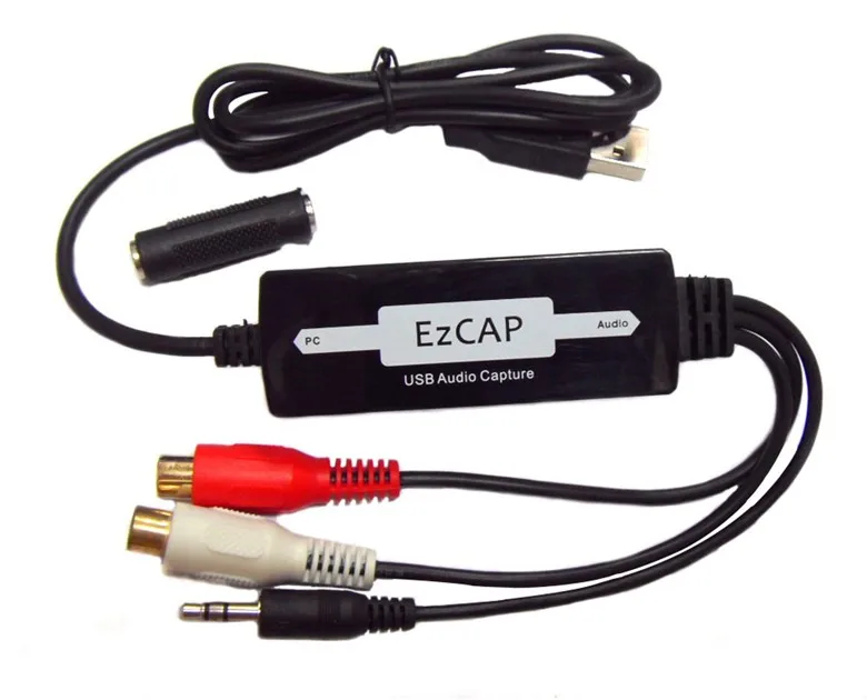 EZCAP USB аудио Захват рекордер 3 5 мм RCA R/L входные турникеты/кассетные ленты к MP3