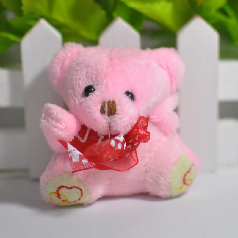 Милый плюшевый мишка 5 см с шарфом Chaveiro Mini Urso De Pelucia Oso ювелирные аксессуары