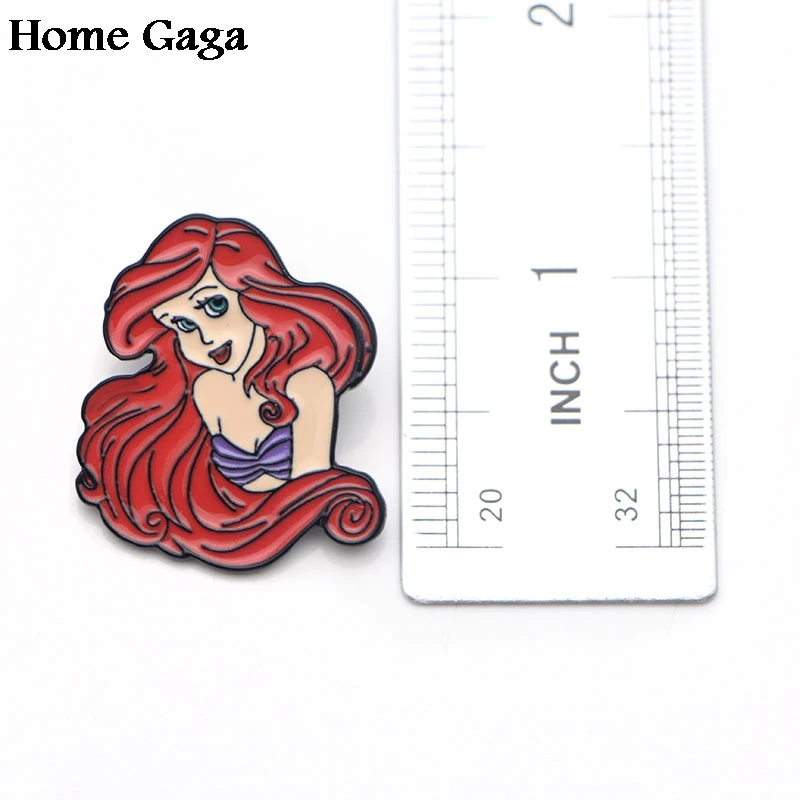 Homegaga Русалка эмаль цинка булавки для металлические украшения для одежды медаль Подарочная сумка рубашка шляпа рюкзак броши значки для мужчин женщин D1252