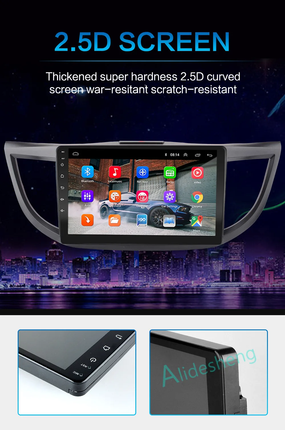 2G+ 32G 2.5D 2Din Android 8,1 GO автомобильный dvd мультимедийный плеер gps для Honda CRV 2012 2013 навигация Радио BT WiFi